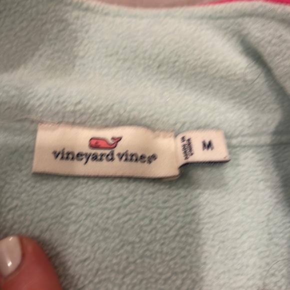 Vineyard Vines Fleece Sz M. Sea foam green and pink - Picture 4 of 4